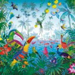 Ref 7151 PUZZLE 1000P JARDIN TROPICAL Facing plateau BD